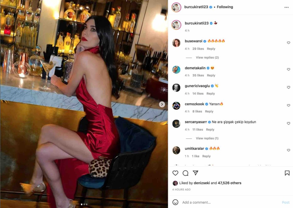 burcu kiratli nin bacak yirtmacli paylasimi sosyal medyada olay oldu 4
